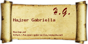 Hajzer Gabriella névjegykártya